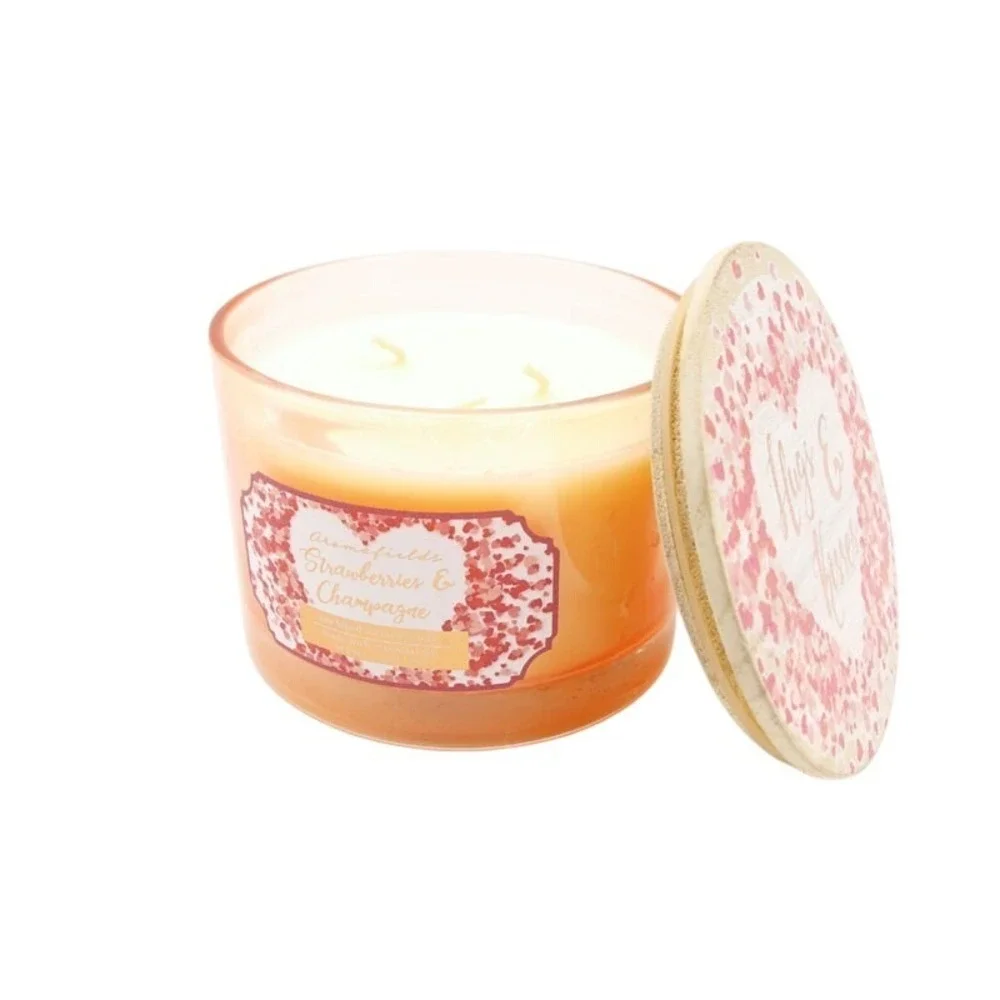 Aromafields - Strawberries & Champagne - Soy Blend Scented Candle‎ - 14.5 oz